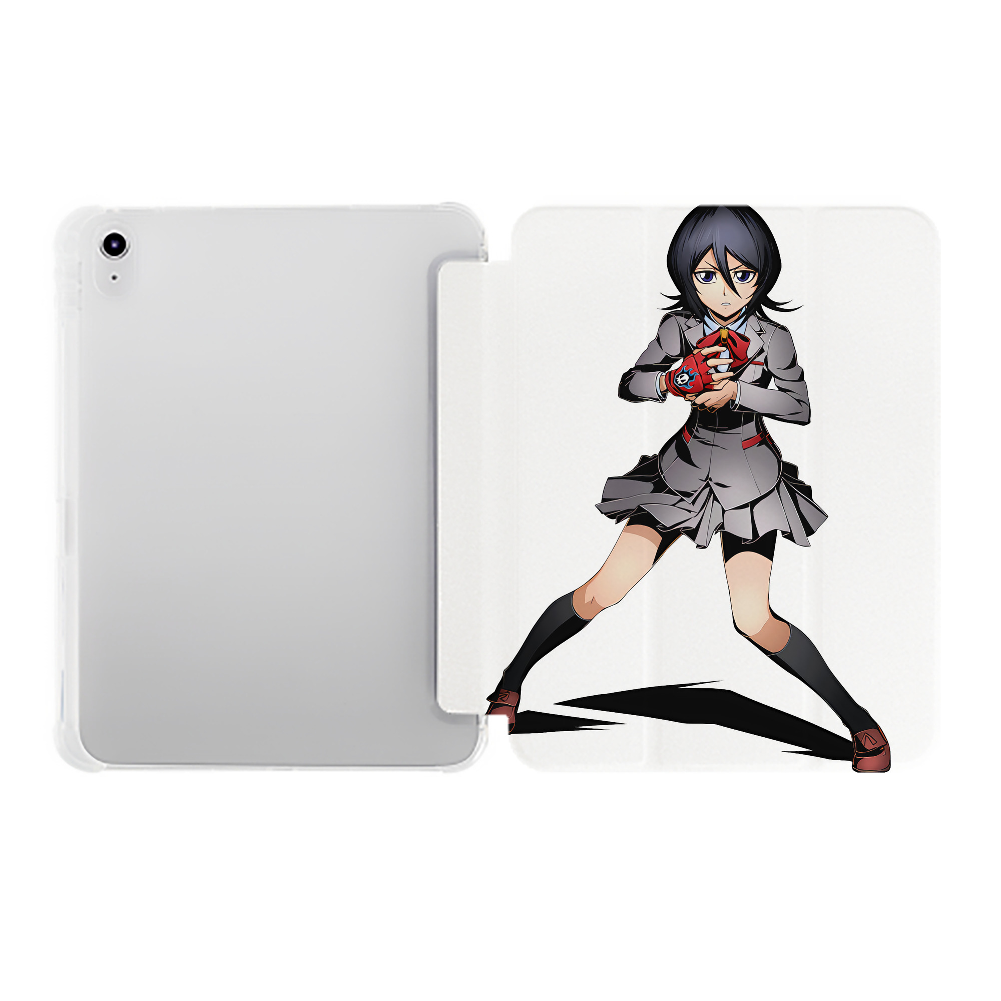 （画像用） ブリーチ 朽木ルキア BLEACH Kuchiki Rukia IPad ケース ペン収納付き 三つ折りスタンド PUレザー×シリコン 対応機種9.5/10.5/10.9インチ